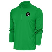 Кофта на короткой молнии Boston Celtics Antigua Metallic Logo Tribute - Kelly Green