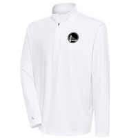 Кофта на короткой молнии Golden State Warriors Antigua Metallic Logo Tribute - White