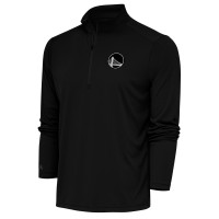 Кофта на короткой молнии Golden State Warriors Antigua Metallic Logo Tribute - Black