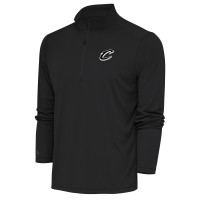 Cleveland Cavaliers Antigua Charcoal Metallic Logo Tribute Quarter-Zip Top