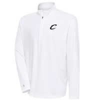 Cleveland Cavaliers Antigua White Metallic Logo Tribute Quarter-Zip Top