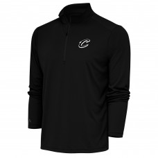 Cleveland Cavaliers Antigua Black Metallic Logo Tribute Quarter-Zip Top