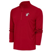 Кофта на короткой молнии Miami Heat Antigua Metallic Logo Tribute - Red