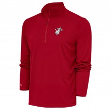 Кофта на короткой молнии Miami Heat Antigua Metallic Logo Tribute - Red