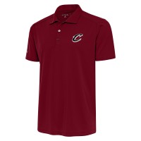 Cleveland Cavaliers Antigua Wine Metallic Logo Tribute Desert Dry Polo