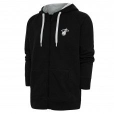 Толстовка на молнии Miami Heat Antigua Metallic Logo Victory Raglan - Black