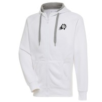Толстовка на молнии Phoenix Suns Antigua Metallic Logo Victory Raglan - White