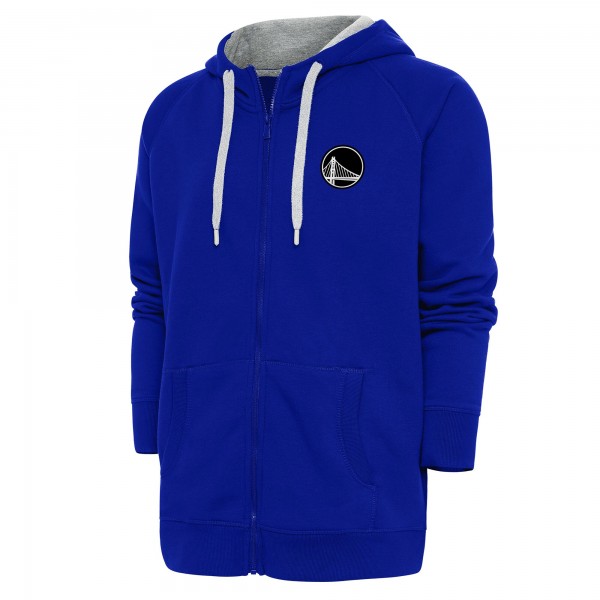 Толстовка на молнии Golden State Warriors Antigua Metallic Logo Victory Raglan - Royal