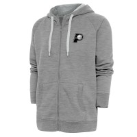 Толстовка на молнии Indiana Pacers Antigua Metallic Logo Victory Raglan - Heather Gray