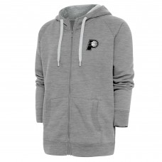 Толстовка на молнии Indiana Pacers Antigua Metallic Logo Victory Raglan - Heather Gray