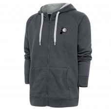 Толстовка на молнии Indiana Pacers Antigua Metallic Logo Victory Raglan - Charcoal