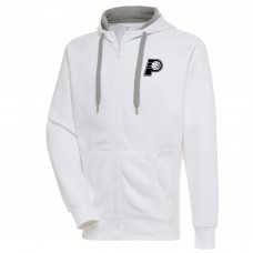 Толстовка на молнии Indiana Pacers Antigua Metallic Logo Victory Raglan - White