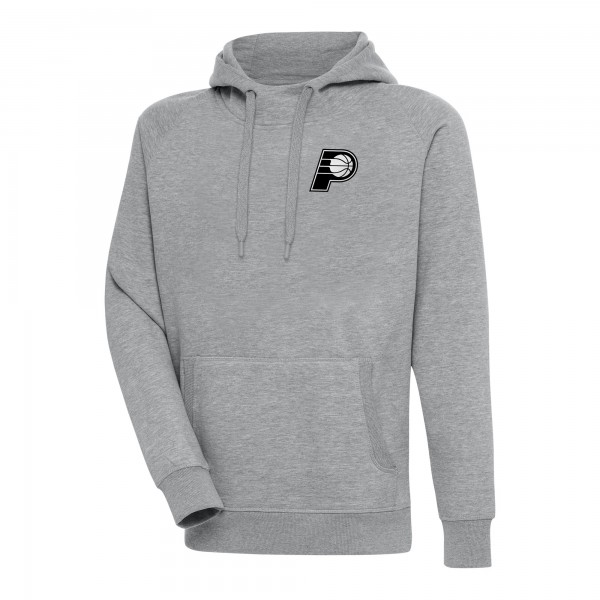 Толстовка Indiana Pacers Antigua Metallic Logo Victory Raglan - Heather Gray