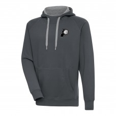 Толстовка Indiana Pacers Antigua Metallic Logo Victory Raglan - Charcoal