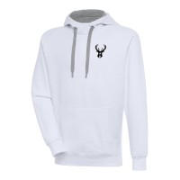 Толстовка Milwaukee Bucks Antigua Metallic Logo Victory Raglan - White