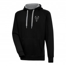 Толстовка Milwaukee Bucks Antigua Metallic Logo Victory Raglan - Black