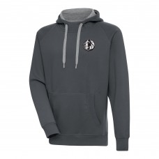 Толстовка Dallas Mavericks Antigua Metallic Logo Victory Raglan - Charcoal