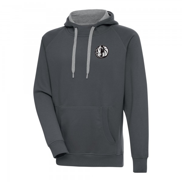 Толстовка Dallas Mavericks Antigua Metallic Logo Victory Raglan - Charcoal