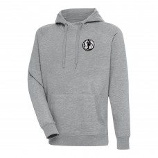 Толстовка Dallas Mavericks Antigua Metallic Logo Victory Raglan - Heather Gray