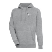 Толстовка Chicago Bulls Antigua Heather Gray Metallic Logo Victory Raglan