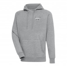 Толстовка Chicago Bulls Antigua Heather Gray Metallic Logo Victory Raglan