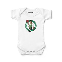 Newborn & Малышам Boston Celtics Chad & Jake White Logo Bodysuit
