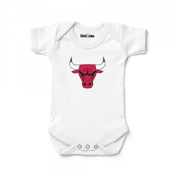 Newborn & Малышам Chicago Bulls Chad & Jake White Logo Bodysuit