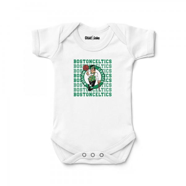 Newborn & Малышам Boston Celtics Chad & Jake White Retro Bodysuit