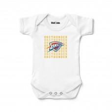 Newborn & Малышам Oklahoma City Thunder Chad & Jake White Retro Bodysuit