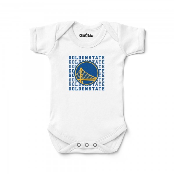 Newborn & Малышам Golden State Warriors Chad & Jake White Retro Bodysuit