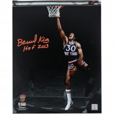 Bernard King New York Knicks Autographed Fanatics Authentic 11 x 14 Spotlight Layup Photograph with HOF 2013 Inscription