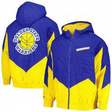 Толстовка на молнии Golden State Warriors Mitchell & Ness Hardwood Classics Retro Quilted Raglan - Royal