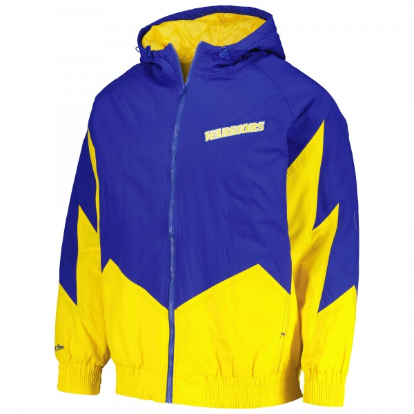 Толстовка на молнии Golden State Warriors Mitchell & Ness Hardwood Classics Retro Quilted Raglan - Royal