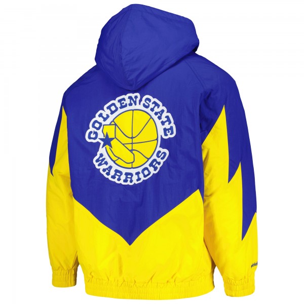 Толстовка на молнии Golden State Warriors Mitchell & Ness Hardwood Classics Retro Quilted Raglan - Royal