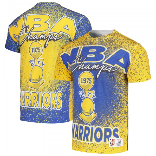Футболка Golden State Warriors Mitchell & Ness Hardwood Classics 1975 NBA Champions Champ City - Gold