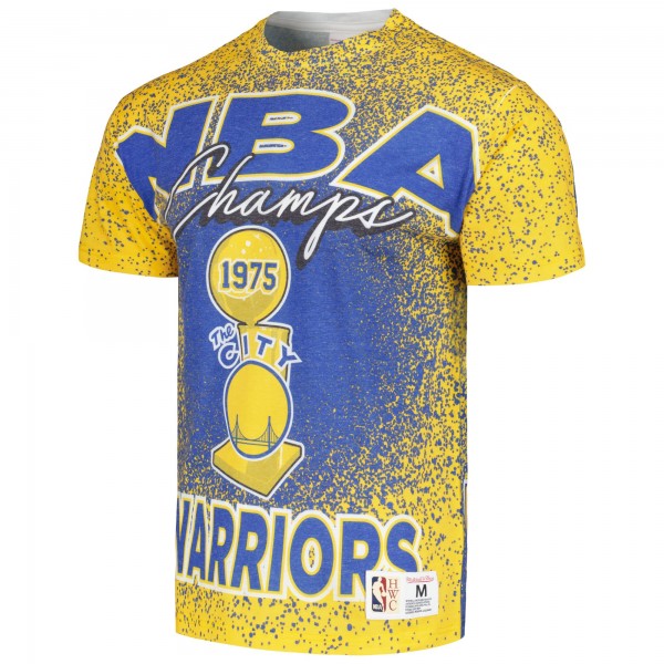 Футболка Golden State Warriors Mitchell & Ness Hardwood Classics 1975 NBA Champions Champ City - Gold
