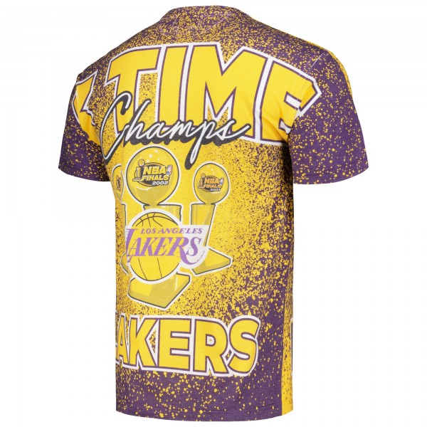 Футболка Los Angeles Lakers Mitchell & Ness Hardwood Classics 3X NBA Champions Champ City - Gold