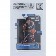 Paolo Banchero Orlando Magic Autographed 2022-23 Panini Donruss Optic Rated Rookie #221 Beckett Fanatics Witnessed Authenticated 10 Rookie Card