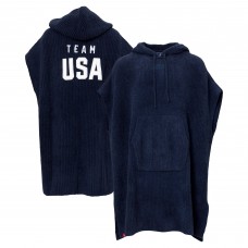 Team USA Unisex Barefoot Dreams CozyChic Hooded Rib Cozy - Navy