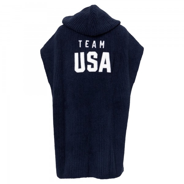 Team USA Unisex Barefoot Dreams CozyChic Hooded Rib Cozy - Navy