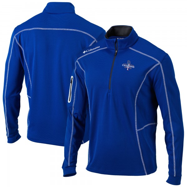 Толстовка на короткой молнии Texas Rangers Columbia 2023 World Series Champions Shotgun Omni-Wick - Royal