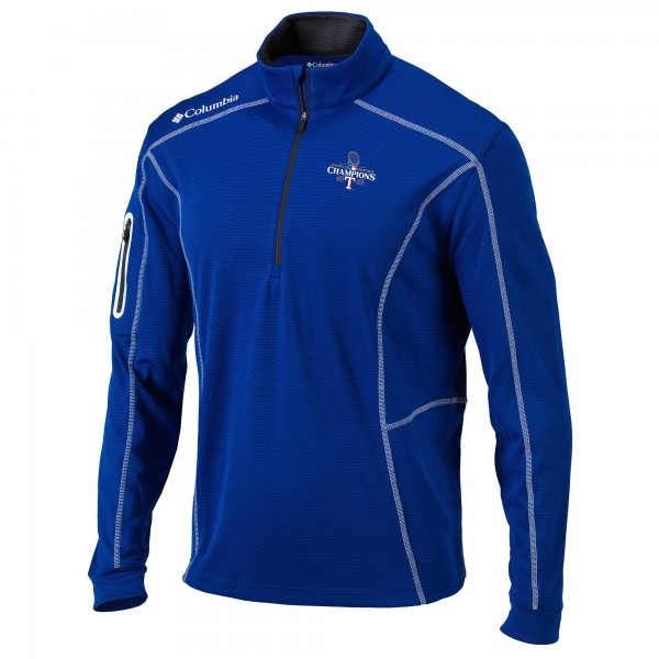 Толстовка на короткой молнии Texas Rangers Columbia 2023 World Series Champions Shotgun Omni-Wick - Royal