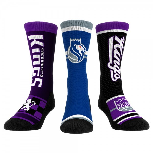 Три пары носков Sacramento Kings Rock Em Socks Unisex 2023/24 City Edition Ultimate Jersey