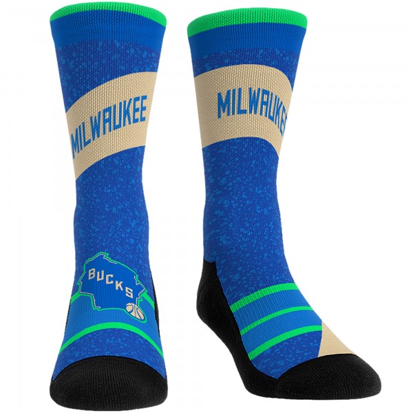 Три пары носков Milwaukee Bucks Rock Em Socks Unisex 2023/24 City Edition Ultimate Jersey