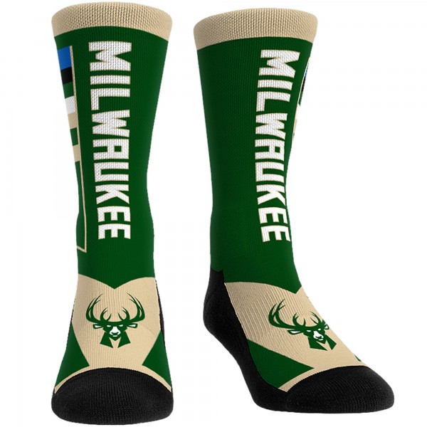 Три пары носков Milwaukee Bucks Rock Em Socks Unisex 2023/24 City Edition Ultimate Jersey