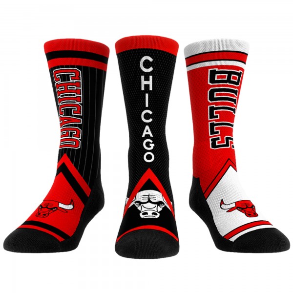 Три пары носков Chicago Bulls Rock Em Socks Unisex 2023/24 City Edition Ultimate Jersey