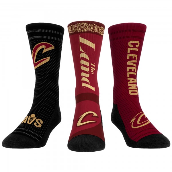 Три пары носков Cleveland Cavaliers Rock Em Socks Unisex 2023/24 City Edition Ultimate Jersey