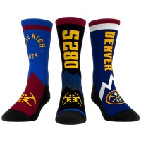 Три пары носков Denver Nuggets Rock Em Socks Unisex 2023/24 City Edition Ultimate Jersey