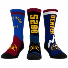 Три пары носков Denver Nuggets Rock Em Socks Unisex 2023/24 City Edition Ultimate Jersey