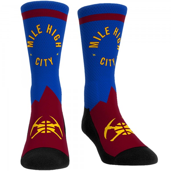 Три пары носков Denver Nuggets Rock Em Socks Unisex 2023/24 City Edition Ultimate Jersey